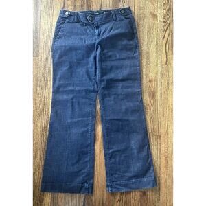 J.Crew Women's Flare Wide Leg Trouser Blue Denim Jeans (style: 92871)